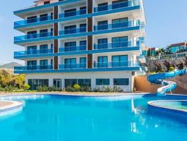 Apartments on beach sea in Turkey
