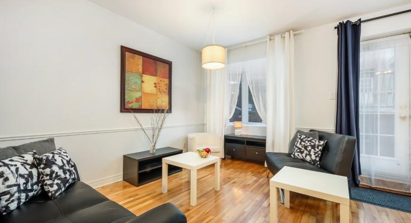 Entirely furnished and equipped apartment, large private terrace-available now!