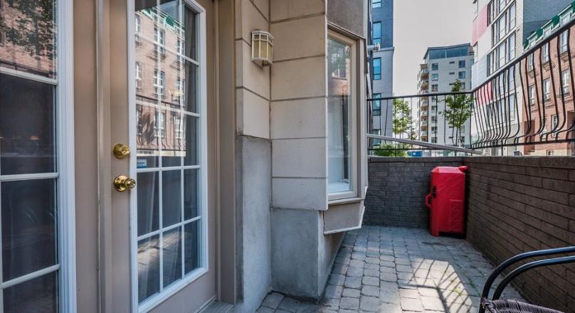 Entirely furnished and equipped apartment, large private terrace-available now!
