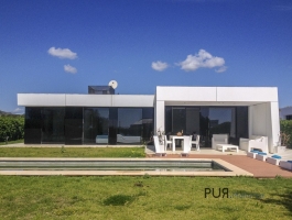 Sea and beach. Just behind the hedge. First sea line.