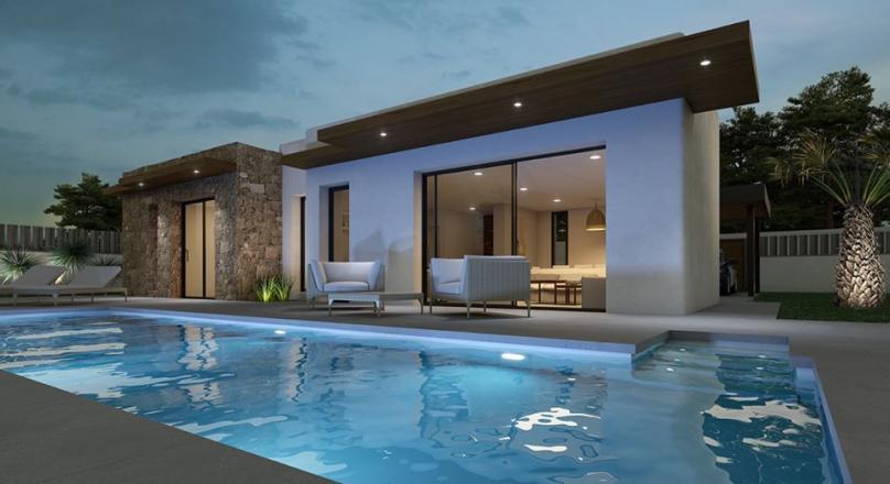 In construction. Modern villa for sale in Monte Solana Pedreguer, Costa Blanca