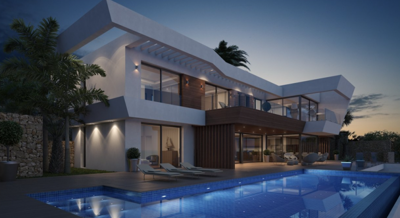 Modern new build villa for sale in Moraira with sea views Benimeit