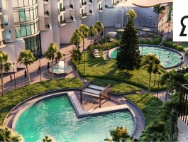 Duplex with installments with private garden , with private beach