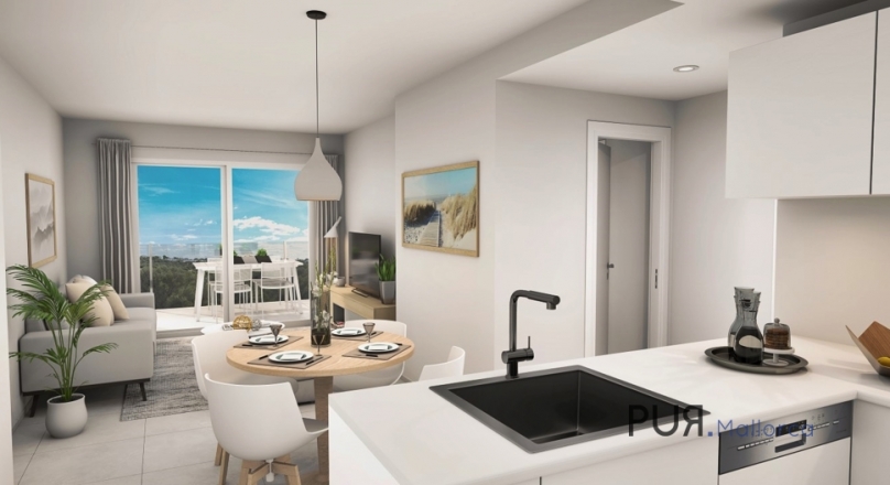 Cala D'Or. New apartments. Small but nice. and especially chic. Construction started.