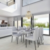 Detached villas with three bedrooms and three bathrooms within a gated community