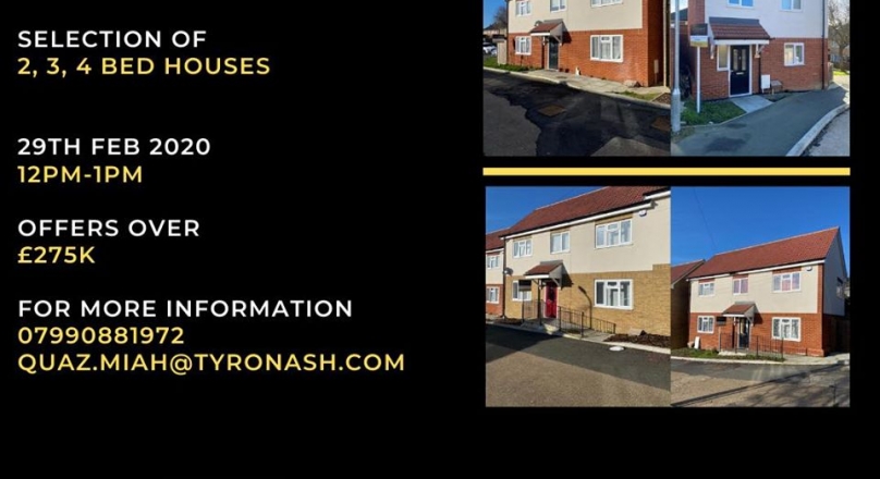 Selection of lovely 2, 3 & 4 Bed Houses with 2 car spaces each