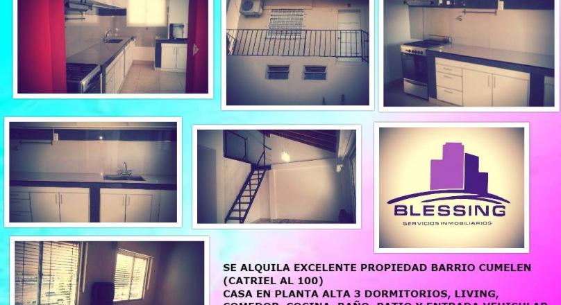 SE ALQUILA EXCELENTE PROPIEDAD BARRIO CUMELEN