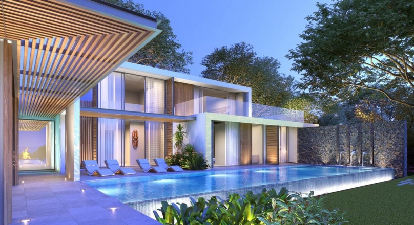 Thought to integrate perfectly in the tropical environment, this contemporary villa