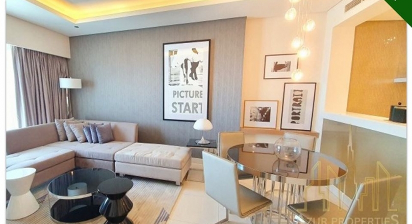 FOR RENT : SPACIOUS | FURNISHED 1BR | BURJ FACING | HIGHER.