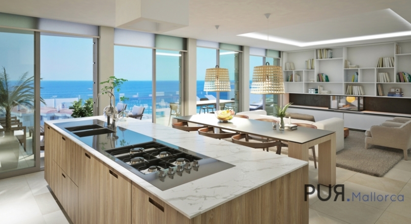 San Agustin - new apartments. Sea views. 150 meters from the beach. Equipment Luxury PUR.