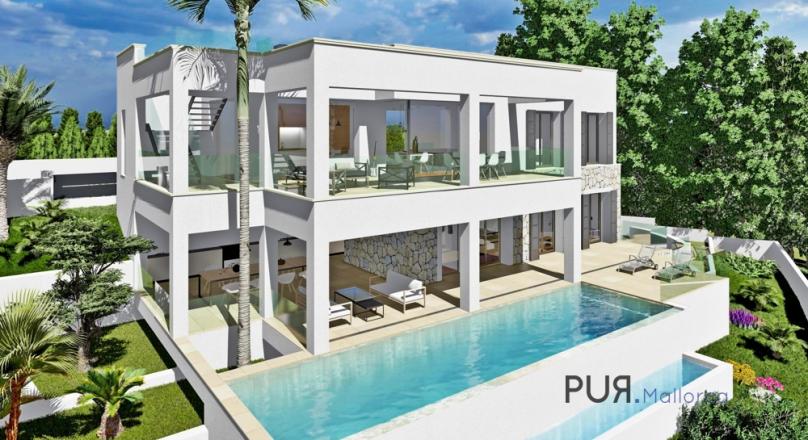 Santa Ponsa. New build villa. 2020 ready. Great view over the bay.