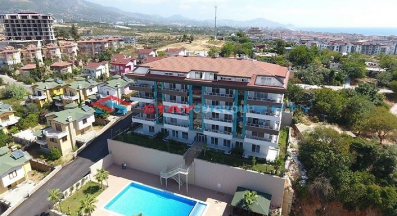 2+1 Sea View New Apartment in Kestel for Sale with Reasonable Price ( Alanya-Turkey )