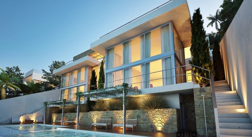 New villa over two floors in Cala Vinyes