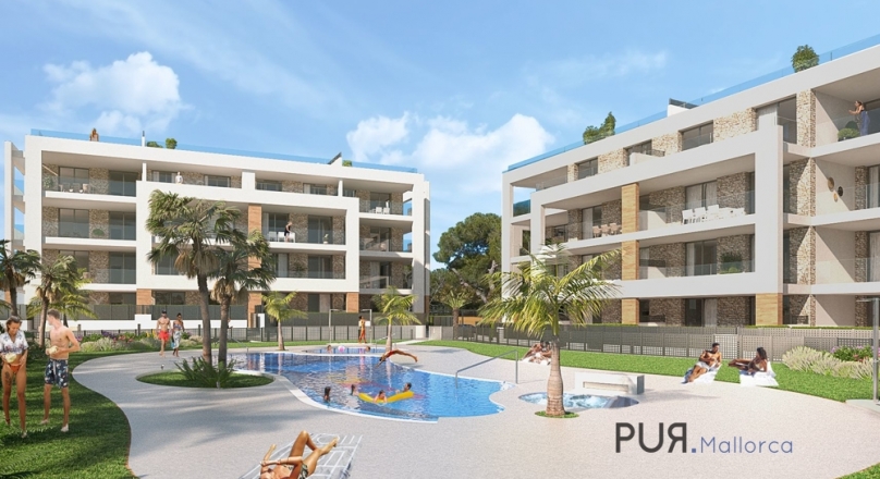 Porto Colom. The picturesque Mallorcan village in the southeast. New building. Apartments.