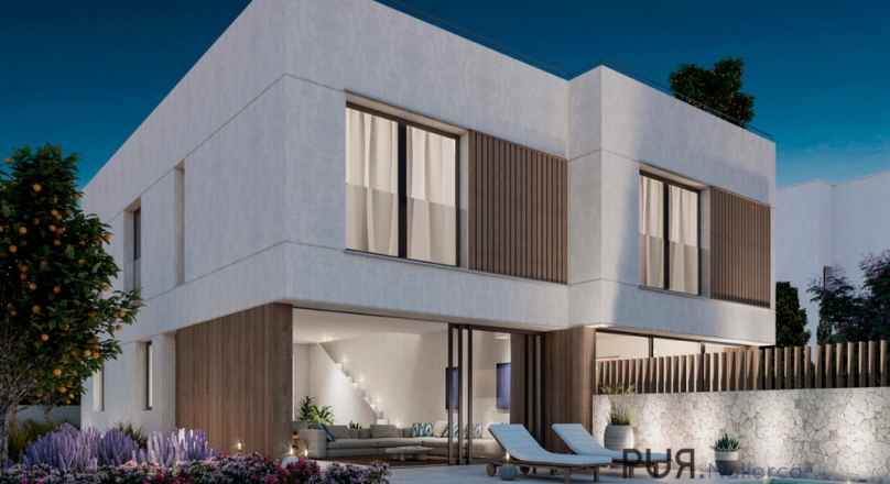 San Agusti. The popular suburb of Palma in the southwest. Fancy. Semi-detached house. New building. Calvià, Illes Balears